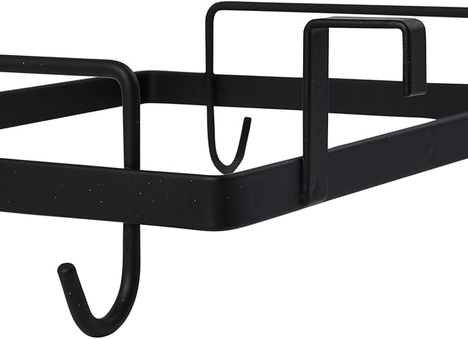 Household Essentials Metal Over the Door Trash Bag Holder, Black