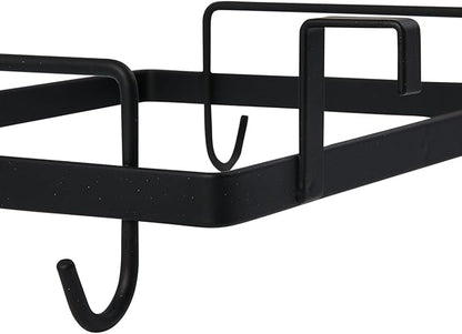 Household Essentials Metal Over the Door Trash Bag Holder, Black