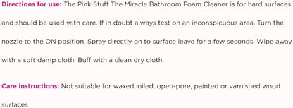 Stardrops - The Pink Stuff - Miracle Bathroom Foam Cleaner - Baths, Tiles, Soap Scum, Limescale, Streak Free,750ml (Pack of 2)