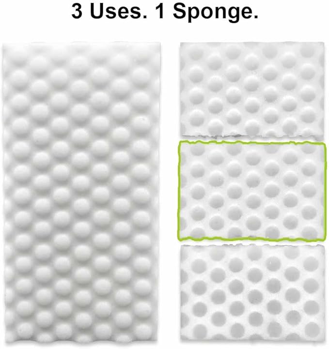 Heavy Duty Melamine Cleaning Sponge (2-Pack) – Multi-Surface Eraser Sponge, Breakable Power Blocks for Tough Stains, Grease & Scuffs, Kitchen, Bathroom, Walls & Deep Cleaning