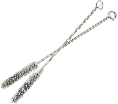 Utoolmart Steel Wire Cleaning Brush, Spiral Power Tube Brush, Steel Wire Tube Brush Cleaning Tool, Tube Bottle Brush, 0.6-inch Diameter 12-inch Length, 2pcs