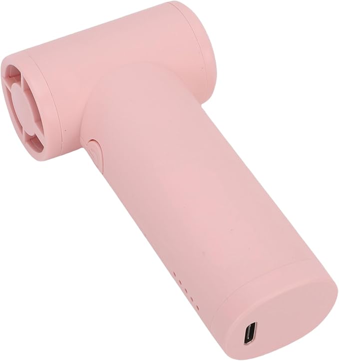 Naroote Compressed Air Duster, 40000RPM Cordless Air Blower, Mini Blower with 5 Speeds Adjustable Power & Type C Rechargeable 5000mAh, Ideal for Cleaning Keyboards, Computers & Cars (Pink)