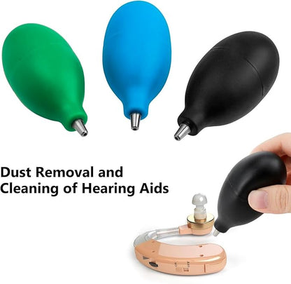 3pcs Bestgle Metal Tip Silicone Super Air Blower Blaster Pump Dust Cleaner, Mini Squeeze Ball Pump Bulb Blower for Digital SLR Lens Sensor LCD Screens Musical Instruments Keyboards Telescope Filter