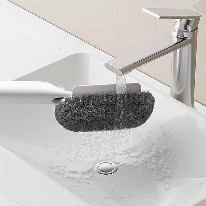 Fenteer Soap Dispenser Scrubbing Brush Pot Kitchen Rotating Cleaning Brush