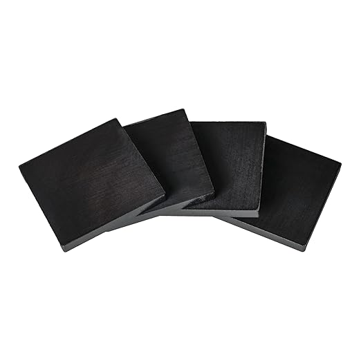 Weldable 5/16 Inch Hot Rolled Mild Steel Plate Mill Finish (1 x 1 Inch, Pack of 4) - Made in USA