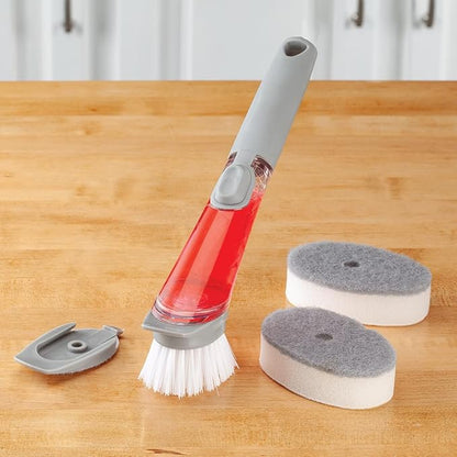 Soap Dispenser Brush with Changeable Heads by Chef’s Pride