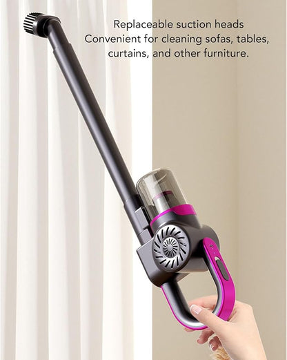 Mattress Vacuum Bed Cleaner with 16kpa Suction 253.7nm Light 145°F Heat 30000 RPM Min Tapping Hepa Filter Ultrasonic 600w Powerful Vacuums for Bed Sofa Couch Corded