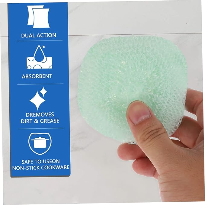 Healeved 24pcs Multi-Functional Scouring Balls for Household Cleaning and Kitchen Scrubbers for Pots and Dishes Design Random Colors