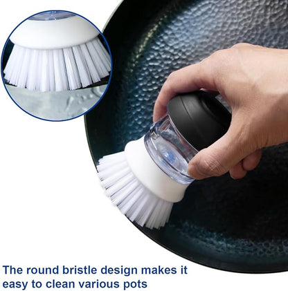 CELOX Soap Dispensing Dish Brush, Kitchen Brush for Pot Pan Sink Cleaning