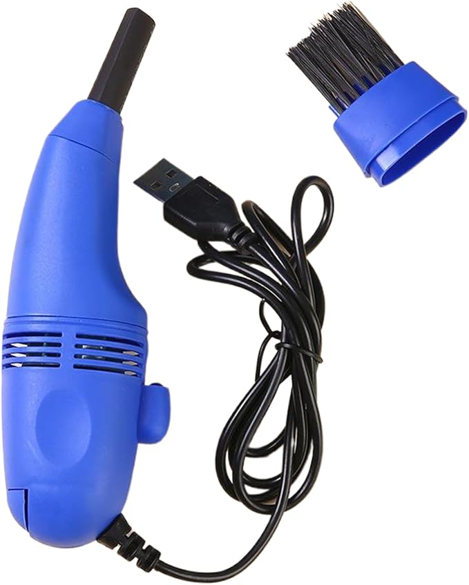 Keyboard Vacuum Cleaner Portable Mini Desktop Vacuum Long Lasting Handheld Cleaner with USB Cord, Nozzle ＆ Brush, Mini for Cleaning Laptop Dust, Hair, Crumbs
