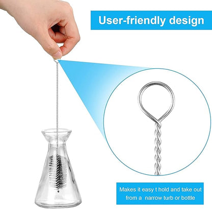 Utoolmart Steel Wire Cleaning Brush, Spiral Power Tube Brush, Steel Wire Tube Brush Cleaning Tool, Tube Bottle Brush, 0.6-inch Diameter 12-inch Length, 2pcs