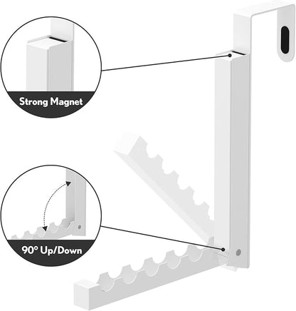 Inntop Over The Door Hanger Hooks for Clothes, Over The Door Clothes Drying Rack for Laundry, Heavy Duty Metal Foldable Portable Clothing Hanging Rack (2 Pack)