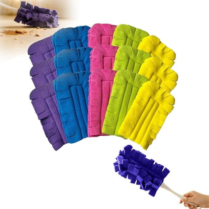 Duster Refills Reusable,360° Heavy Duty Fleece Reusable Duster Refills Duster Pads Washable Cleaning Pads Tools for Cleaning Ceiling Fan Window Kitchen (15PCS)