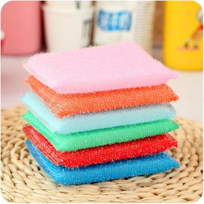 Swift-Scrub Non-Scratch Wire Steel Scrubber for Sustainable Cleaning of Utensils, Dishes, Counters, Sinks and Wet and Dry Cleaning Multipurpose Dish Wash Scrubber | (Scrub Sponge, 4)