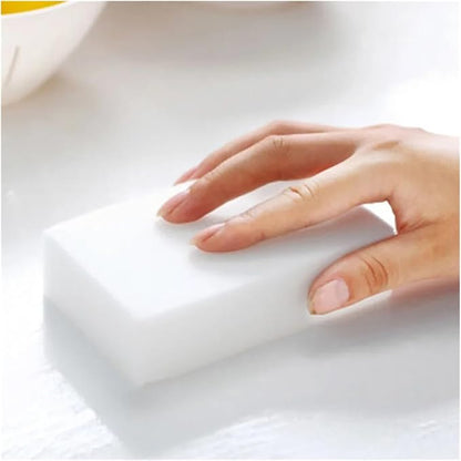 White Sponge Eraser Multi-functional Car Interior Detail Cleaning Tools Magic Sponge For Kitchen Bathroom Office(50pcs S)
