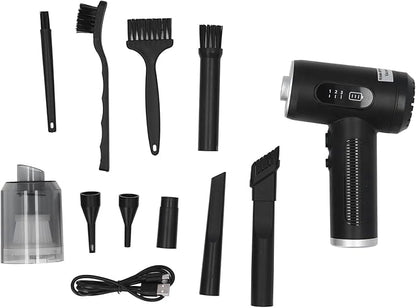 Electric Compressed Air Duster Vacuum Cordless PC Car Dust Blower Cleaner 50000RPM Reable with Display LED Light