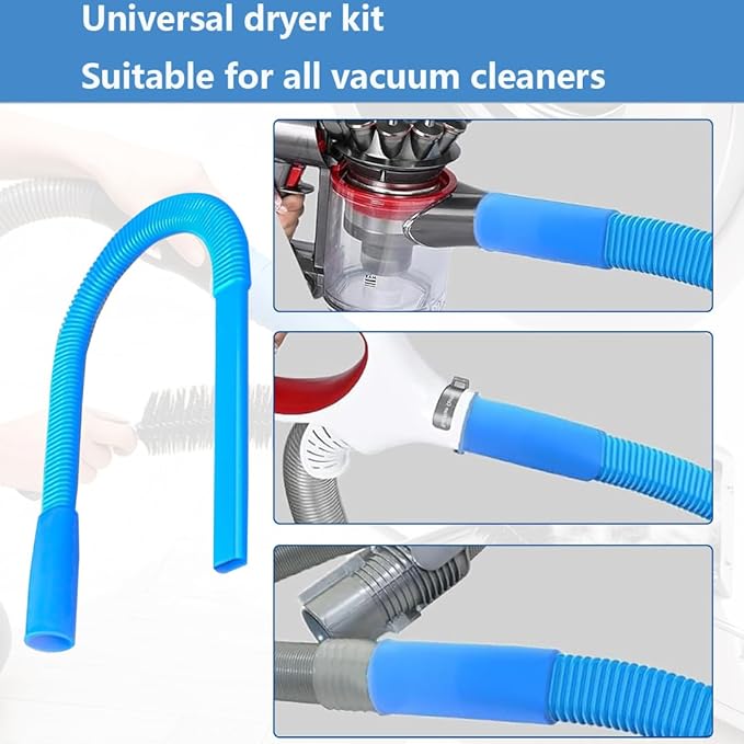 Dryer Vent Cleaner Kit Dryer Lint Vac Vacuum Hose Attachment Cleaning Hose Lint Trap Cleaning Tool and Brush 2 pieces