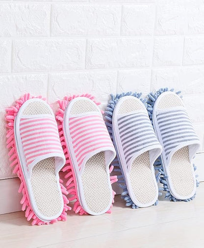 Microfiber Slippers Floor Cleaning Mop House Dust Detachable Mopping Shoes Cleaning Tool Unisex Open Toe