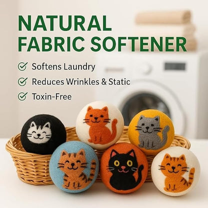 Laundry Wool Dryer Balls | Natural Fabric Softener – Reusable, Eco-Friendly, Reduces Drying Time – Wool Balls Replaces Dryer Sheets - 3 XL Pack - Laundry Balls for Dryer