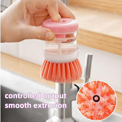3pcs Soap Dispensing Palm Brush,Dish Brush for Dishes Pot Pan Kitchen Sink Scrubbing, Soap Dispense,Kitchen Brush