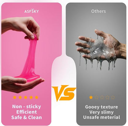 ASFSKY Car Cleaning Gel (Purple,Grape) Dust Cleaning Putty Universal Car Interior Cleaner Keyboard Dust Remover Car Slime Gifts for Men Women girl（1 pack）