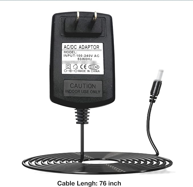 AC-DC Adapter for Charging Bymore Fabric Shaver Sweater Shaver and Popchose Lint Remover Fuzzs Pills Pilling Trimmer Replacement Power Supply Adapter Cord Cable