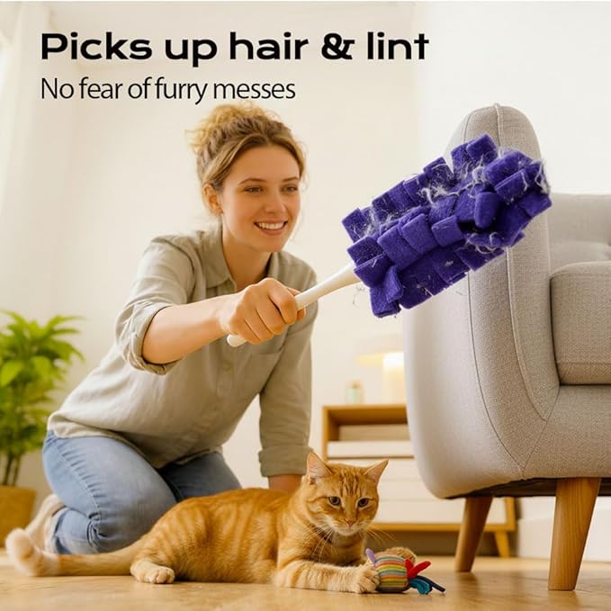 Duster Refills Reusable,360° Heavy Duty Fleece Reusable Duster Refills Duster Pads Washable Cleaning Pads Tools for Cleaning Ceiling Fan Window Kitchen (15PCS)