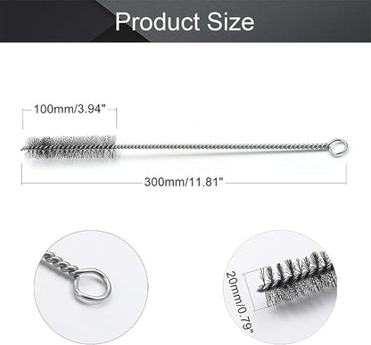 Utoolmart Steel Wire Cleaning Brush - Spiral Power Cleaner, 0.8 x 12 inch, 2-pack