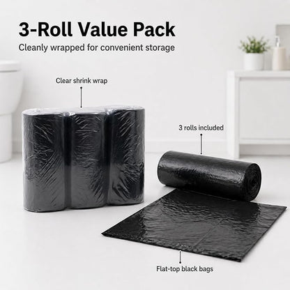 4 Gallon Small Trash Bags 105 Count Tear & Leak Resistant Small Garbage Bags For Bathroom White Trash Can Liners - 40% Thicker competitor brands roll bags