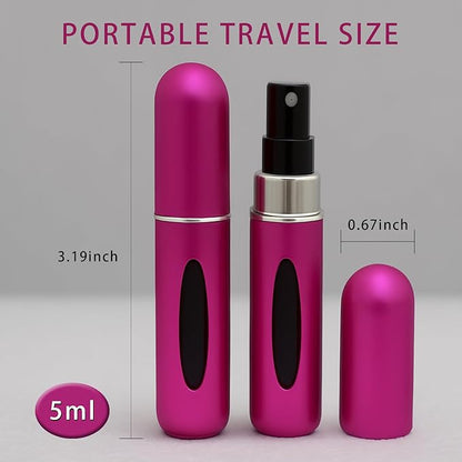 12 Pack Refillable Perfume Atomizer Spray Bottles for Travel – 5ml Mini Cologne Refillable Bottles, Portable Perfume Sprayers for Women & Men, TSA Approved Family Set for Home and Travel Use