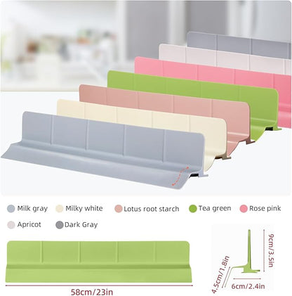 23" Ultra Silicone Sink Splash Guard Released in 2025/Dec for Kitchen Sink,Bathroom and Island,with 3.5" High Splash Guard & 7 Strong Suction Cup (Matcha Green)
