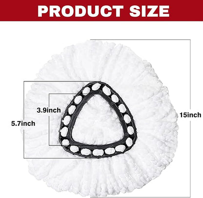 4 Pack Spin Mop Replacement Heads, Mop Replace Head Easywring 1-Tank System, Mop Head Replacement for Hardwood Floor Cleaning, Machine Washable and Easy to Replace