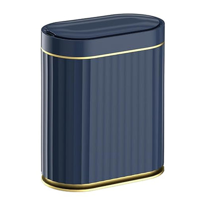 ELPHECO 2 Gallon Sensor Trash Can - 7.5L Waterproof Motion Sensor Trash Can, Automatic Bathroom Trash Bin, Slim Garbage Can, Bathroom, Office, Bedroom, Midnight Blue