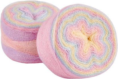 2 Roll Mohair Wool Yarn Soft for Crocheting Knitting Hand Washable Long Wool Yarn DIY Scarf Crochet Thread for Clothes Hats Sweater Scarf Craft Projects (Light Khaki)