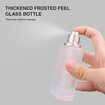 Frosted Glass Perfume Bottles Empty Refillable, 100ml /3.4oz Atomizer Sprayer, Cologne Bottles Empty with Perfume Dispenser
