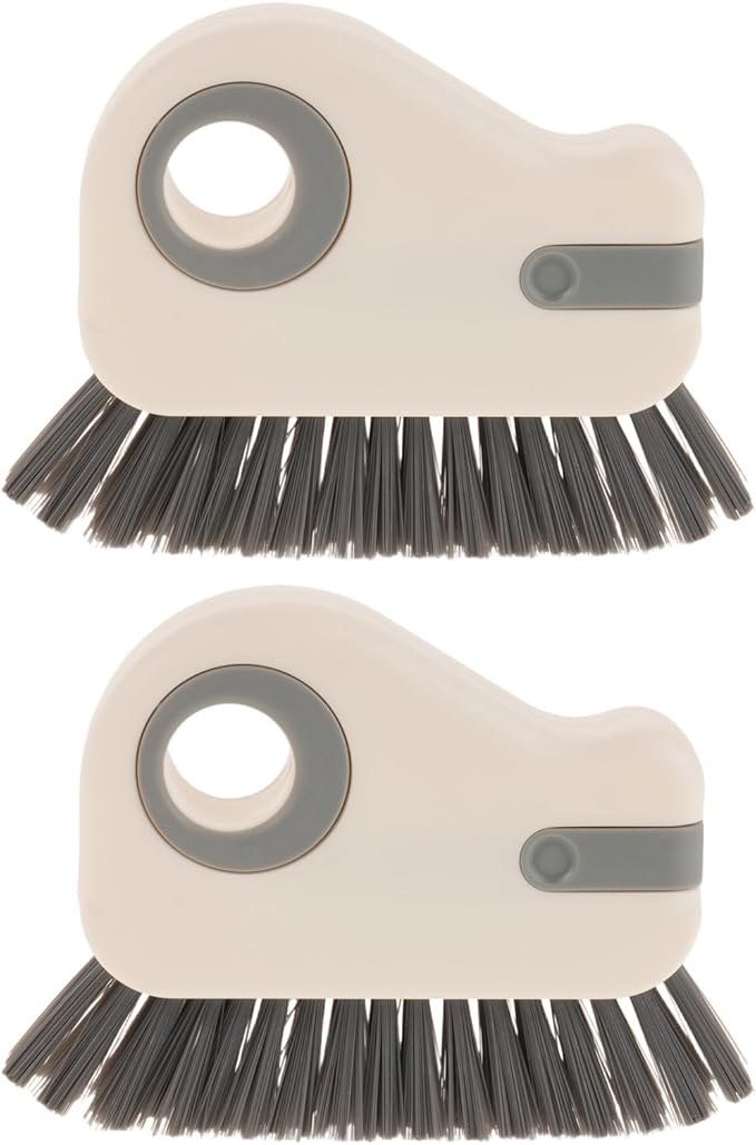2PCS Window Groove Cleaner Brush - Window Sill Track Cleaning Tool for Sliding Door Tracks and Glass Door Grooves - Home Bathroom Kitchen Use