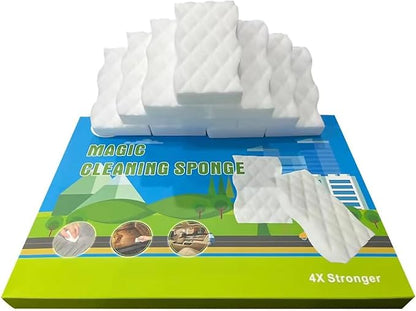10 Pack Magic Sponges Eraser - Melamine Sponge 4X Density - Long Lasting Multifunctional Cleaning Sponges Suitable for Kitchen, Bathroom, Bathtub, Car, Toy (4.33x2.36x0.79 in)