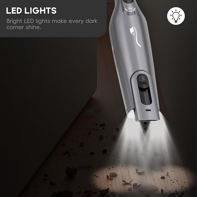 Cordless Handheld Vacuum, Lightweight Portable Hand Vacuum Cleaner with LED Light,Rechargeable Hand Held Vacuum with One-Touch Empty, Powerful Suction for Office, Home,Car, Raven