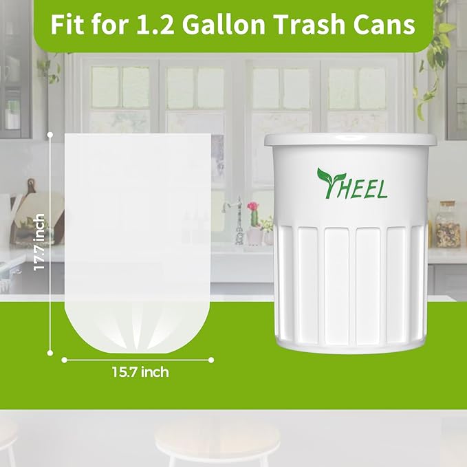 Small Trash Bags 1.2-Gallon: Bathroom Trash Bags Small Garbage Bags Clear Trash Bag for Bathroom Bedroom Office - Mini Trash Liners (Clear, 150 Counts)