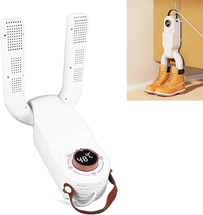 TOPINCN Boot Dryer, Electric Shoe Deodorizer with Timer,Ultra Silent Electric Boot Warmer Quick Drying for Work Boots Ski Boots Sneakers Gloves (US Plug 110V)