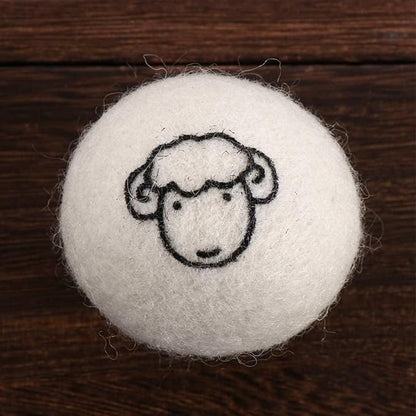 2Pcs Wool Dryer Balls, Natural Fabric Softener Alternative, Reusable Laundry Balls for Static and Wrinkle Reduction