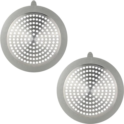 Danco 11040P Bathroom Sink Hair Catcher, Bathtub Drain Protector, Sink and Tub Strainer, 2-Pack