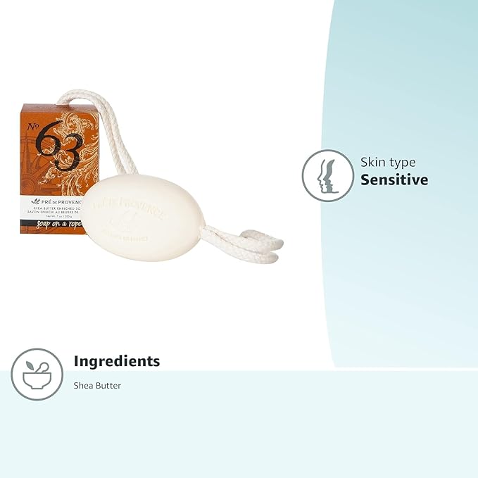 Pre de Provence No.63 Men's Collection, Soap on a Rope