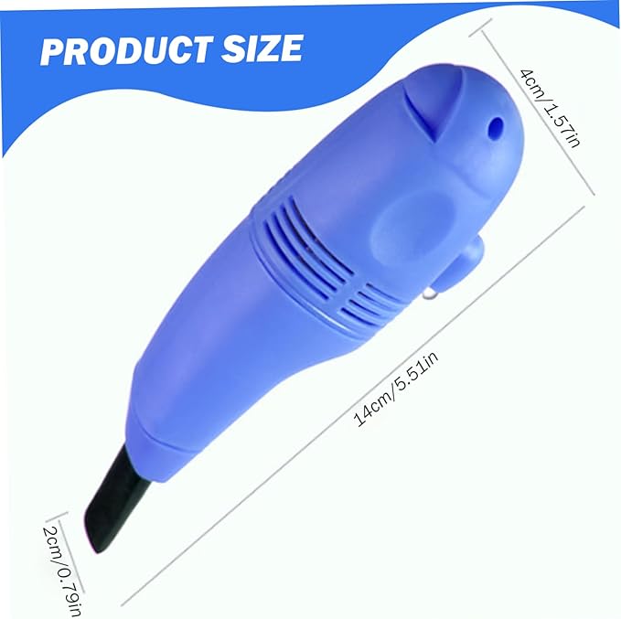 Keyboard Vacuum Cleaner Portable Mini Desktop Vacuum Long Lasting Handheld Cleaner with USB Cord, Nozzle ＆ Brush, Mini for Cleaning Laptop Dust, Hair, Crumbs