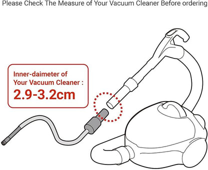 EZ SPARES Vacuum Crevice Attachment Kit,Micro Cleaning Tools for Keyboard,Crevice,Car,Vents & Tight Spaces,Compatible with Most Universal 1-1/4 Inch Hose Vacuums,Computer Cleaning Kit,All in Kit