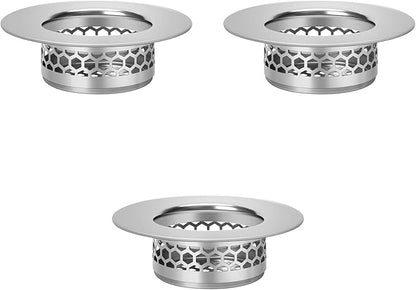 Bathroom Sink Strainer, Bathtub Lavatory Sink Drain Strainer Hair Catcher for Laundry, Mop Pool, Utility, Slop, RV Sink。Fit Hole Size from1.4~1.5",3 Pack(Product SIZE1.3inch)