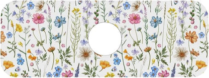 Spring Flower Colorful Leaves 15" X 5.5" Kitchen Sink Splash Guard Faucet Faucet Guard Draining Mat Sink Splash Guard Faucet Kitchen Bathroom