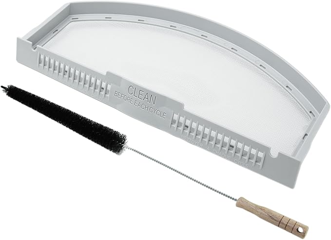 GE Dryer Lint Trap Replacement,Dryer Lint Filter Screen,2 Pieces Dryer Vent Cleaner Kit with Cleaner Brush,Stainlesssteel General Electric Appliances,Replaces WE03X23881,GTX22EASK0WW,GTD33EASK0WW
