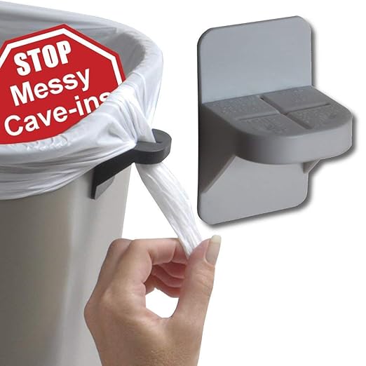 PlasticMill Trash Bag Cinch - Holder for Trash Can - Keeps Bag From Slipping - Fits Most Standard Cans (White, 25-Pack)