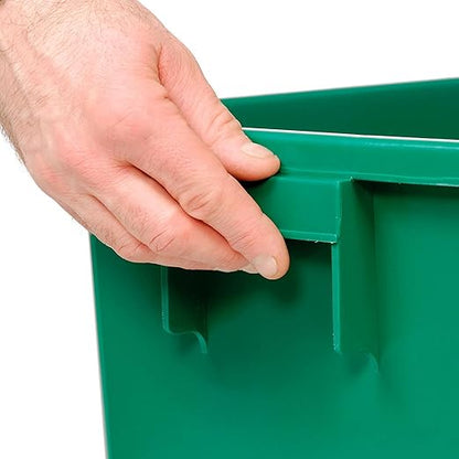 Global Industrial Indoor Recycling Container with Open Top, 15 Gallon Capacity, 12" W X 18" D X 24" H, Corrosion Resistant Polypropylene Construction, Green